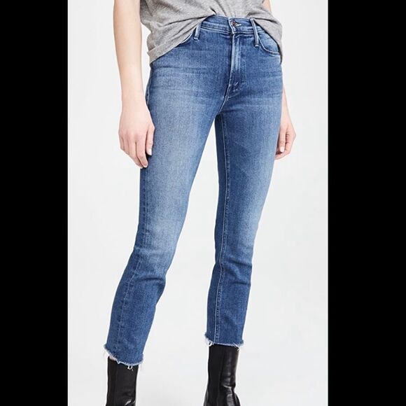 MOTHER MID RISE DAZZLER CROP FRAY WERE ALL IN THIS TOGETHER NWOT - Picture 1 of 16